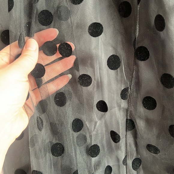 Black layered skirt polka dot Size 10/Large EUC - Picture 5 of 16